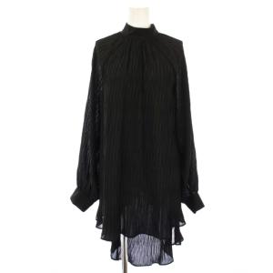 ETRE TOKYO ワンピース バックシャン 長袖 ひざ丈 プリーツ F ブラック /TK