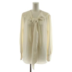 24AW marvine nanti シャツ ブラウス 38 アイボリー 長袖 ボウタイ 無地 034408204100038