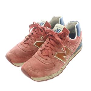 New Balance スニーカー 26cm レッド スエード US574DCL