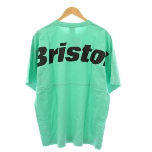 タグ付き LOGO WIDE TEE ロゴワイドTシャツ カットソー 半袖 L エメラルドグリーン FCRB-220061