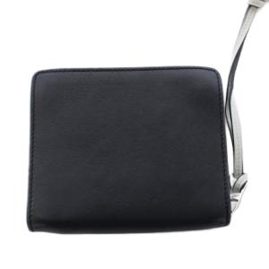 LOEWE アナグラム コンパクトジップ ウォレット 2つ折り財布 レザー 黒 /KH OH