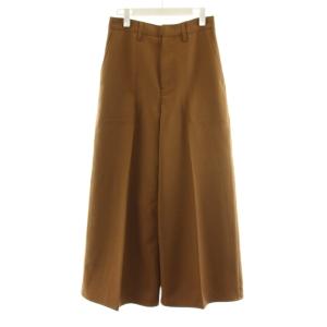 ワイドパンツ 40 茶 ブラウン 無地 54LZ0TP057 /AN37