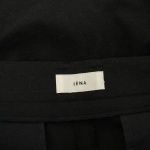 IENA ドライリネンパンツ テーパードパンツ 38 黒 ブラック 無地 麻 リネン混 23030900601010