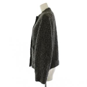 PAUL SMITH Paul+ ノーカラージャケット ウール モヘヤ 40 グレー /BM
