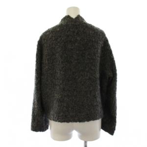 PAUL SMITH Paul+ ノーカラージャケット ウール モヘヤ 40 グレー /BM