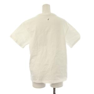 IENA Tシャツ F 白 英字プリント ラウンドネック 半袖 /JP