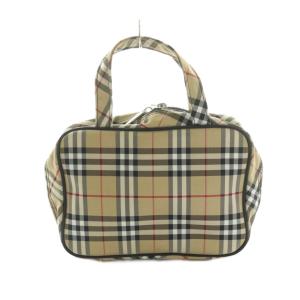 burberrys ポーチ スクエア型 チェック柄 ベージュ