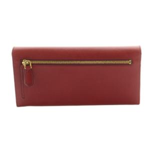 PRADA サフィアーノ 長財布 二つ折り 小銭入れ 赤 /MI OH