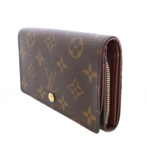 LOUIS VUITTON ポルトモネ・ビエ トレゾール モノグラム 二つ折り財布 ブラウン