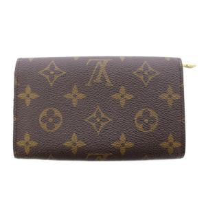LOUIS VUITTON ポルトモネ・ビエ トレゾール モノグラム 二つ折り財布 ブラウン
