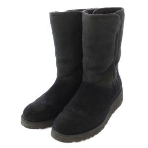 UGG australia AMIE アミ クラシックブーツ ムートン ショート 厚底 スエード ワンカラー ロゴ US7 24cm