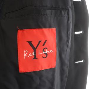 Y's Red Label ヨウジヤマモト ウールギャバジン エポレットスタンドカラー モーニングジャケット 上着 4 黒 ブラック