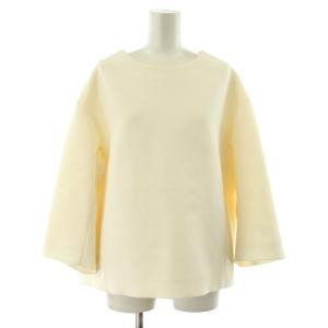 トリアセボンディング プルオーバー ブラウス カットソー 七分袖 アイボリー 16051500408010
