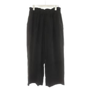 25SS ウォッシャブルC/LIVIS ワイドパンツ イージーパンツ リネン混 麻 40 黒 ブラック