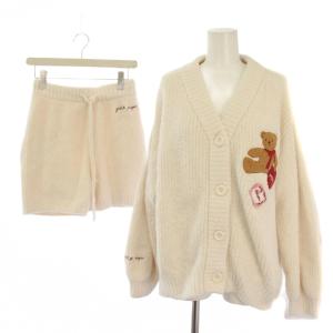 25AW ルームウェア セットアップ 上下 カーディガン 長袖 ショートパンツ ボア F アイボリー /BM