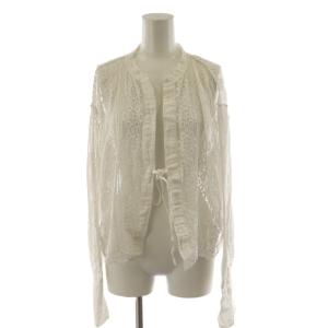 リアム RIAM 24SS レースミニシャツ ブラウス 長袖 麻 リネン F 白 ホワイト 24050922603010