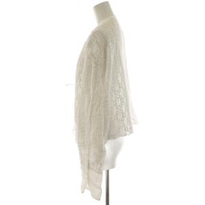 Plage リアム RIAM 24SS レースミニシャツ ブラウス 長袖 麻 リネン F 白 ホワイト 24050922603010