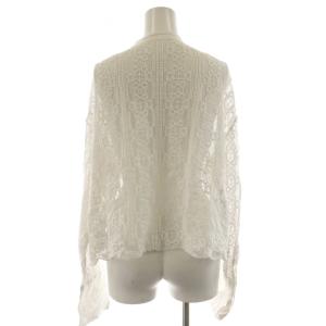 Plage リアム RIAM 24SS レースミニシャツ ブラウス 長袖 麻 リネン F 白 ホワイト 24050922603010