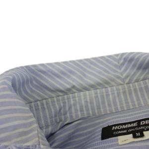Comme des Garçons Homme Deux AD2009 シャツ M 青 ブルー ストライプ 長袖 DD-B017 /YM