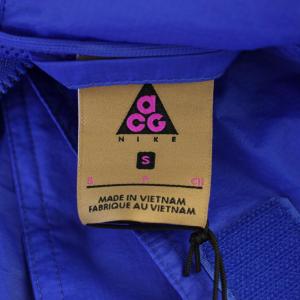 NIKE ACG ANORAK HOODED HYPER ROYAL ナイロンパーカー 長袖 ハーフジップ S 青 ピンク