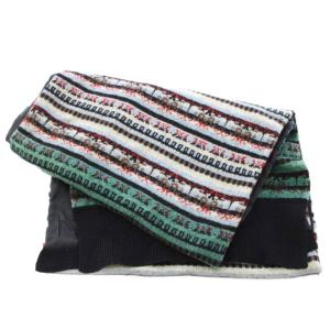 sacai 異素材切替マフラー ニット 総柄 ウール マルチカラー 13-00480M /BB