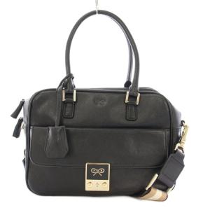 Carker カーカー 2WAY ショルダーバッグ ハンドバッグ レザー ロゴ 黒 ブラック /BB