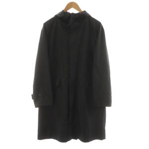 PAUSE HOODED OVER COAT コート M 黒 ブラック フード付き 無地 長袖 ロング