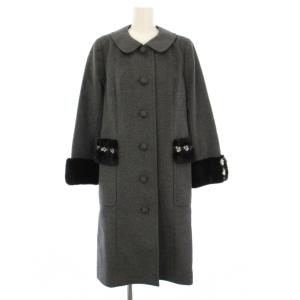 22AW KOPENHAGEN FUR ステンカラーコート ミンクファー ビジュー 34 グレー