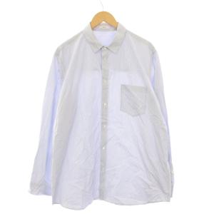 GIZA STRIPE STANDARD SHIRT ストライプスタンダードシャツ 長袖 06 青 BLAGSM1001