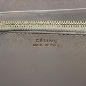 CELINE ラージ ジップドマルチファンクション 長財布 ラウンドファスナー 小銭入れ レザー 紺 ネイビー /AN43
