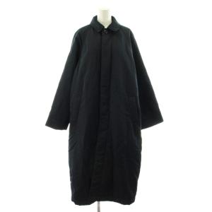 ナイロンナカワタステンコート ステンカラーコート 中綿 ロング 紺 ネイビー 21020440003030