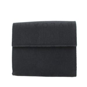 BVLGARI ロゴマニア Wホック 二つ折り財布 小銭入れ 黒 ブラック /AN15 OH
