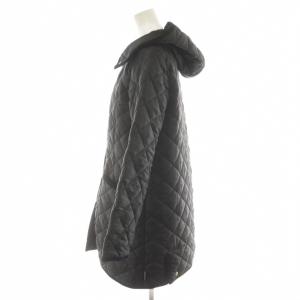 Traditional Weatherwear ARKLEY キルティングコート 中綿 ロング フード アウター 34 黒 ブラック L212APQCO0167AA