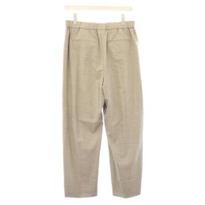 theory luxe ワイドパンツ スラックス ジップフライ ワンカラー ウール 42 グレージュ タグ付き /BB