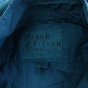 Frank&Eileen フランクアンドアイリーン カジュアルシャツ 長袖 オープンカラー ワンカラー 無地 XS 青 ブルー /BB