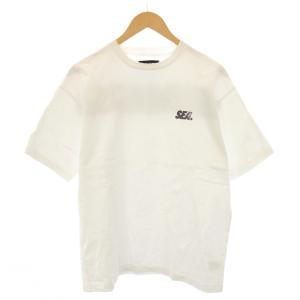 WIND AND SEA WHT Tシャツ 半袖 クルーネック ロゴ プリント M 白 ホワイト /BB