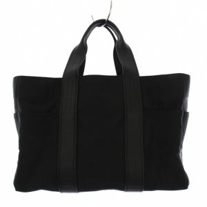 HERMES アカプルコMM トートバッグ ナイロン ブラック