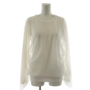カットソー Tシャツ メッシュ F 白 ホワイト 長袖 /RR