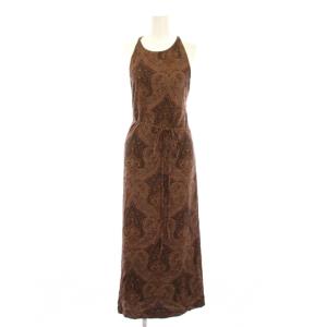 Paisley Apron Dress ペイズリーエプロンドレス タイトワンピース ラップ 巻き マキシ