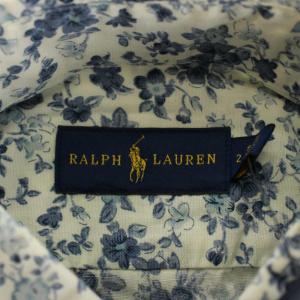 RALPH LAUREN シャツ 長袖 花柄 2 水色 ライトブルー 白 ホワイト /AN30