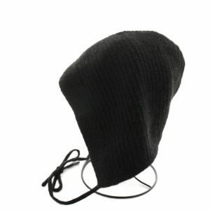 MAISON SPECIAL ニット フード Knit Hood ニット帽 ニットキャップ ビーニー 帽子 黒 ブラック 21242665202