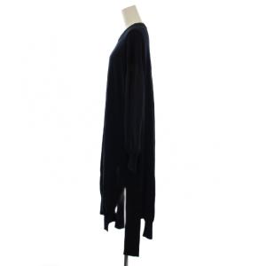 HYKE CREW NECK SWEATER DRESS WITH SHEER SLEEVES ワンピース ロング