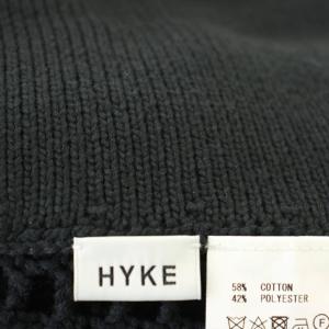 HYKE CROCHETED CROPPED VEST メッシュ ベスト ノースリーブ F 黒 ブラック 241-11362