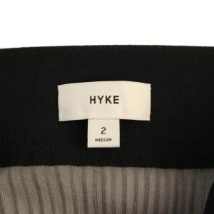 HYKE SHEER WIDE RIBBED SWEATER SKIRT タイトスカート ロング シアー シースルー
