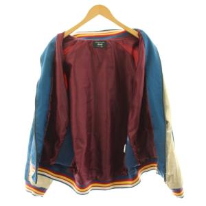 glamb Keith SKA JKT スカジャン ブルゾン ジップアップ ダメージ加工 3 青 ブルー /KU