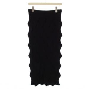 イッセイミヤケ ZIG ZAG KNIT スカート 2 ブラック HA61KG281