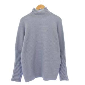 RUSTIC KNIT ニット セーター ハイネック 長袖 水色 HP33KN211 /KH