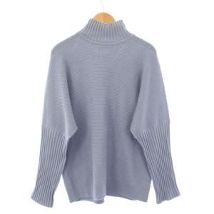HOMME PLISSE ISSEY MIYAKE RUSTIC KNIT ニット セーター ハイネック 長袖 水色 HP33KN211 /KH