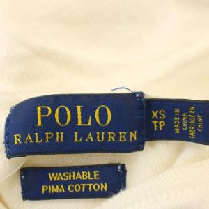 POLO RALPH LAUREN ニット 長袖 コットン カットソー XS 白 ホワイト /G