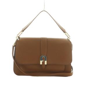 ソフィア グレイニー 2WAY ショルダーバッグ ハンドバッグ レザー フラップ 茶 /MI